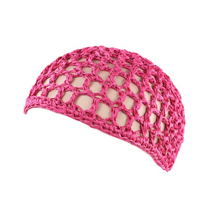 Filet à cheveux en maille au Crochet pour femmes fait à la main extensible filet à cheveux de couchage Snood couverture ornement doux coton cheveux bouclés casquette - Product Image 6
