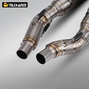 NlkHanm Silencieux de moto à enfiler Ninja <span class=keywords><strong>Z1000</strong></span> Z 1000 <span class=keywords><strong>SX</strong></span> 2010-2021 en alliage de titane et fibre de carbone avec raccord de tuyau intermédiaire - Product Image 4