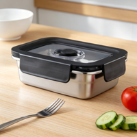 Longstar Moderne, hermétique, empilable, léger, durable, écologique, en acier inoxydable de qualité alimentaire, pour la rentrée scolaire
