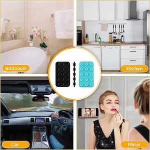 Ventouse en silicone autocollant arrière ventouse support pour téléphone tapis de ventouse en silicone support mural pour Smartphone fixe pour les carreaux de céramique en verre - Product Image 5