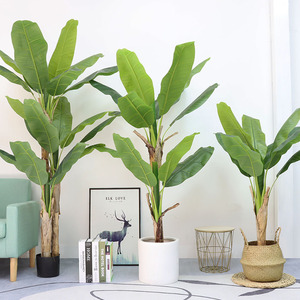 Home Decor Modern Style Fake <strong>Plants</strong> Artificial Banana Tree <strong>Plastic</strong> <strong>Plants</strong> Real Touch Large Leaves Artificial Banana <strong>Plant</strong> - Product Image 2