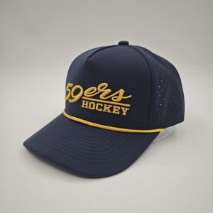 Casquettes de golf unisexes OEM Premium en polyester/coton avec trous découpés au laser, logo brodé personnalisé, imperméables, style sport baseball léopard - Product Image 1