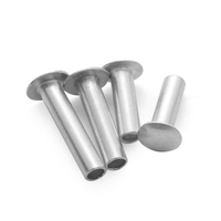 4mm 5mm Acier inoxydable SS SUS AISI ANSI 304 316 316L A2 A4 70 80 Finition polie lisse Tête de botte Rivet semi tubulaire GB873