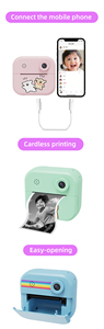 Çocuklar için Anında Baskı Fotoğraf Makinesi 2.4 İnç 16GB 32GB TF Kartlı Çocuk Noel Hediyesi Fotoğraf Oyuncağı Hediye Kiddo Kamera Mini Çocuk Kamerası Pembe - Product Image 6