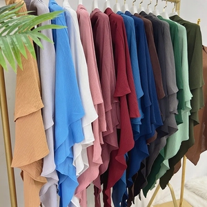 2023 Heißer Verkauf Mode Zweilagiger Khimar Muslimischer Langer Hijab Top <span class=keywords><strong>Jilbab</strong></span> Abaya Maxi Khimar Gebets-Abaya HJ908 für Damen - Product Image 4