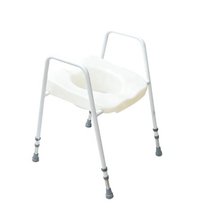 Adjustable Height <strong>Commode</strong> for Bathrooms Classic Toileting Equipment with Safety Support Arms Rotationally Molded Design - Product Image 1