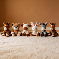 Peluches personnalisées de 8 pouces sur le thème des animaux de la forêt, adorables et douces, pour machine à griffes, vente en gros