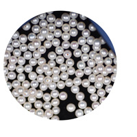 Demi-trou de 4mm percé près de la perle d'eau douce baroque ronde AAAA perle de culture bon lustre perles en vrac pour la fabrication de bijoux à bricoler soi-même