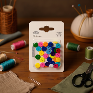 Bottoni colorati Ilan 10 mm 32 pezzi per cucito e artigianato - Product Image 3