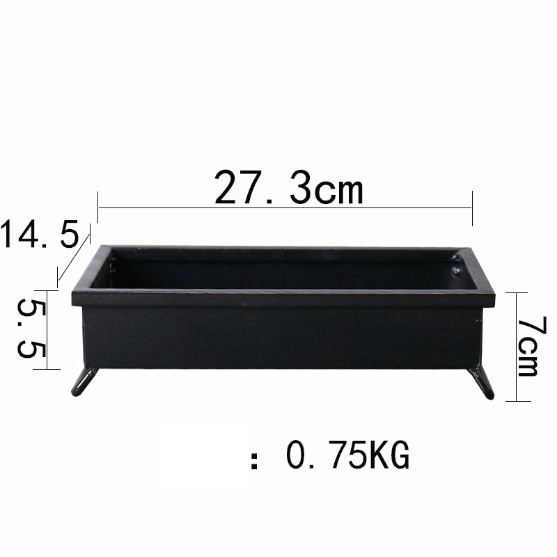 Vasque rectangulaire en fer forgé