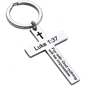 Llavero con Cruz de Jesús, Llaveros de Metal con Versículo Bíblico, Regalos Religiosos Cristianos para Bautizo, Llavero con Mini Biblia - Product Image 3