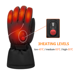 Gants <span class=keywords><strong>De</strong></span> <span class=keywords><strong>Ski</strong></span> Professionnels Noirs Antidérapants avec Batterie Chauffante Doigt Chaleur Vente En Gros Gants <span class=keywords><strong>De</strong></span> <span class=keywords><strong>Ski</strong></span> Hiver En Polyester - Product Image 2