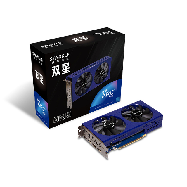 SPARKLE Intel A380 96bit 6gb GDDR6 2000MHZ 186 GB/s Graphics Card Computer Gaming Graphics Card