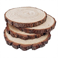 Kit de tranches de bois naturel non finies pour artisanat, cercles décoratifs, ornements de Noël, décorations rustiques de mariage avec écorce