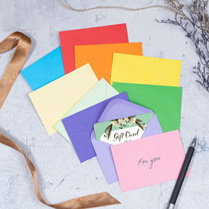 4 X 2.7 인치 기프트 카드 봉투 100개 미니/작은 봉투 아트 페이퍼 친환경 맞춤 색상 비즈니스 대량 노트 카드 - Product Image 2