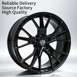 Ruedas FLowtone Nuevas <span class=keywords><strong>de</strong></span> Aleación para Automóvil, 19 Pulgadas, Negro Brillante, 5 Orificios, PCD 112, Llantas Deportivas Multirradio para Audi RS6 RS8 RS7 A4 A5 A6 A8 - Product Image 1