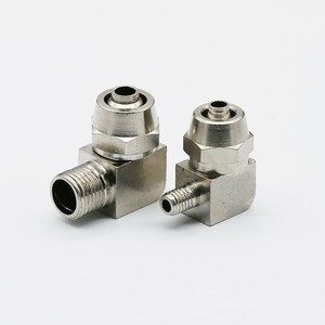 ข้อต่อทองแดงเชื่อมต่อเร็ว Qingze รุ่น M5 01 02 03 04 แบบมุมฉาก สำหรับสายลม PL 4 6 8 10 12 - Product Image 2