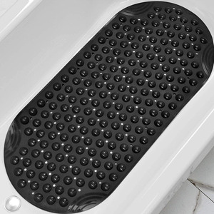 Tapis de bain carré en PVC imperméable et anti-chute avec ventouses, fabriqué à la machine, écologique, pour la maison et l'hôtellerie - Product Image 3