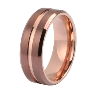 Anillo de titanio para hombre, alianzas de boda, fabricante de tungsteno dorado, anillos de compromiso de oro redondos, joyería para mujer - Product Image 3