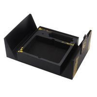 Boîte cadeau personnalisée de luxe écologique en carton recyclé à double porte magnétique avec estampage à chaud et gaufrage pour l'emballage de bijoux et de lunettes