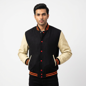 Direct Factory Custom Satin Baseball Bomber Varsity Jacket for <b>Men</b> 100% Polyester Canvas College Letterman Style - Product Image 1