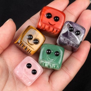 Sono qui per te la guarigione della fata intagliando cubetti di cristallo <span class=keywords><strong>con</strong></span> Smiley creter Pocket Stone artigianato statue per bambini regalo amico - Product Image 4