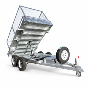 Rimorchio Ribaltabile Utilitario con Sistema Frenante Elettrico Completamente Saldato, Unità di Sgancio d'Emergenza e Sollevamento Idraulico - Product Image 2