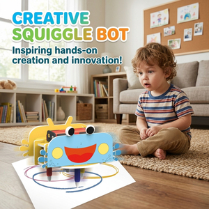 Kit Robot da Disegno Fai-da-Te per Bambini, <span class=keywords><strong>Giocattolo</strong></span> Educativo STEM, Macchina Creativa per Graffiature, Controllo Manuale, Alimentato a Batterie AA - Product Image 2