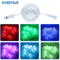 Kingtar 56mm RGB LED Point Lights 24V Couleurs changeantes IP66 Étanche CRI85 Corps de lampe en PC Cabochon pour Parc à Thème Garantie 1 an