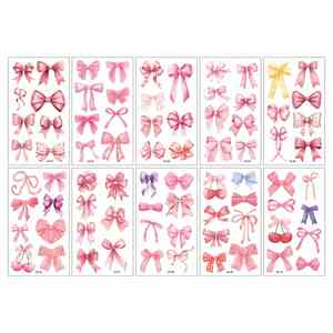 Autocollants de tatouage temporaire Journée du ruban rose, motif manches complètes, imperméables pour hommes et femmes - Product Image 2