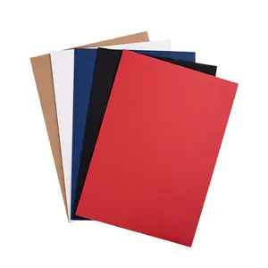 彩色纸A4 A5 L形状两个口袋报告封面文件夹，带卡槽
