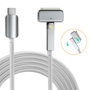 <span class=keywords><strong>Cable</strong></span> trenzado Mag 3 a 140W con cabezal giratorio de 180 grados, interfaz magnética, <span class=keywords><strong>Cable</strong></span> de 2M para <span class=keywords><strong>Mac</strong></span> <span class=keywords><strong>Book</strong></span> - Product Image 4