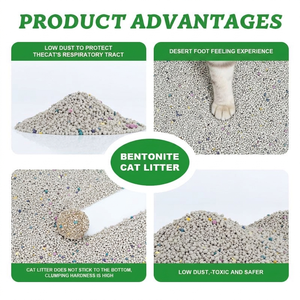 Litière pour chat en bentonite en gros, fraîcheur longue durée, désodorisation efficace, fournisseur de sable pour chat en vrac - Product Image 2