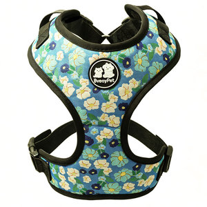 Arnés Extensible para Perros Pequeños y Medianos, Estilo Chaleco, con Diseño Floral, de Poliéster, Marca Habili, Correa para Pasear, Venta al Por Mayor - Product Image 6