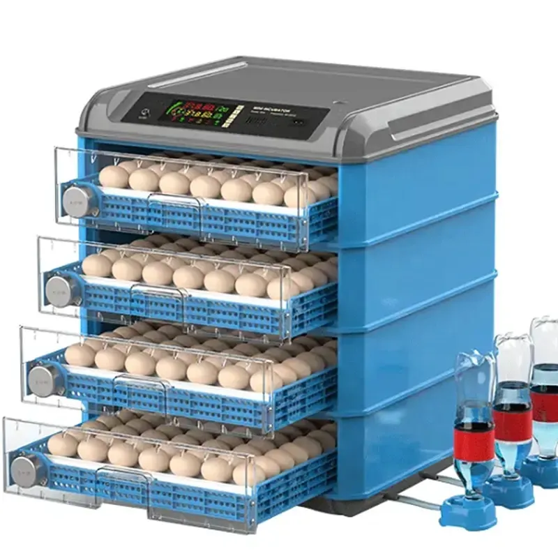 Più alto tasso di cova completamente automatico 12-500 capacità uovo incubatore a rulli tipo piccolo incubatore automatico uova