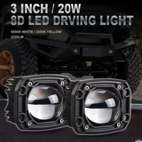 HYNBYZJ Super Bright 3in LED Work Off Road Light Yellow and White Driving Spot Fog Lamp for Car Truck SUV