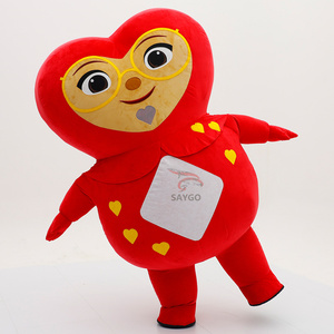 Disfraz Inflable <span class=keywords><strong>de</strong></span> Corazón Rojo Gigante Personalizado al por Mayor para Eventos y Publicidad - Product Image 1