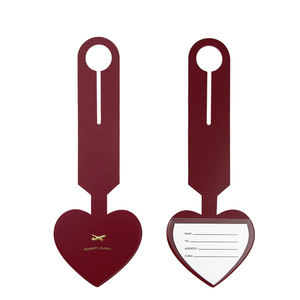 Etiqueta de equipaje de viaje con forma de corazón, etiqueta bonita de cuero PU para maleta, etiqueta de embarque, accesorios de viaje, Dropshipping - Product Image 6