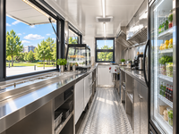 Restaurant modulaire préfabriqué en conteneur de 20 pieds à un étage, café portable, kiosque commercial extérieur éphémère