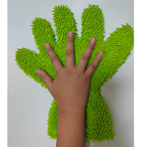 ถุงมือล้างรถเชนิลล์สีเขียวสำหรับใช้ประจำวัน ไมโครไฟเบอร์กันน้ำ ป้องกันรอยขีดข่วน สำหรับทำความสะอาดรถยนต์ - Product Image 1