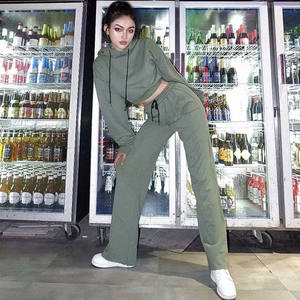 Set di felpe <span class=keywords><strong>con</strong></span> <span class=keywords><strong>cappuccio</strong></span> in bambù per ragazze di alta qualità <span class=keywords><strong>con</strong></span> maniche lunghe e pantaloni della tuta a maglia in tessuto <span class=keywords><strong>con</strong></span> <span class=keywords><strong>cappuccio</strong></span> - Product Image 2