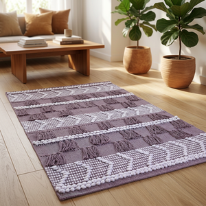 Moroccan <b>Boho</b> Reversible Cotton Runner <b>Rug</b> Handwoven Soft Durable Indoor Outdoor Floor Carpet Bohemian Style Home Decor - Product Image 2