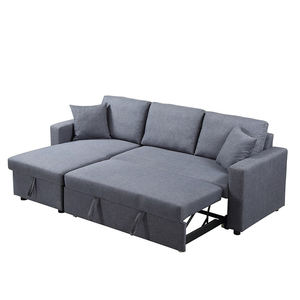 Sofá <span class=keywords><strong>cama</strong></span> plegable de tela nórdica de doble propósito multifuncional <span class=keywords><strong>con</strong></span> almacenamiento de <span class=keywords><strong>cama</strong></span> para dormitorio moderno u hotel para apartamentos pequeños - Product Image 2