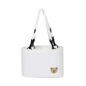 Bolsa de Almacenamiento para el Respaldo del Asiento del Automóvil, Diseño de Oso Bordado en Algodón, Organizador Colgante Multifuncional - Product Image 1