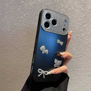 Funda de Teléfono con Diamantes de Imitación y Lazo, de Lujo, Brillante y Protectora para iPhone 17 Pro Max 16 15 14 <span class=keywords><strong>13</strong></span> para Mujer, Venta al Por Mayor - Product Image 2