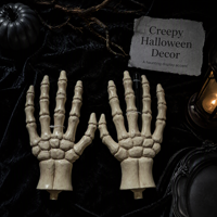Main de squelette en plastique pour Halloween, pendentif à griffes, accessoire durable, très populaire pour les farces, les tours et la décoration de maison hantée