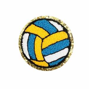 Parche de Chenilla Bordado Termoadhesivo con Borde Dorado para Deportes: Voleibol, Baloncesto, Fútbol, Rugby, Amor al Deporte, Venta al por Mayor - Product Image 5