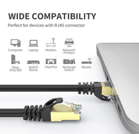 KABEL LAN ZONG CABEL 26AWG SFTP Cat 7 10Gbps 600MHz Patch Cord Kabel Jaringan dengan Konektor RJ45 Berlapis Emas Kabel Ethernet