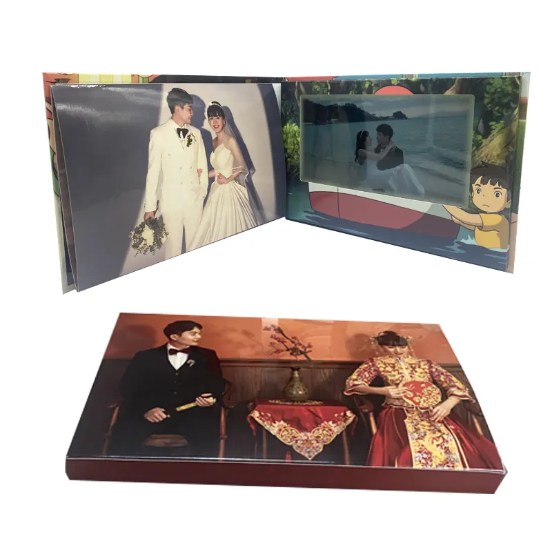 New Arrival Wedding Invitation Box Custom Wedding Logo Acrylic Wedding Invitation Video Brochure