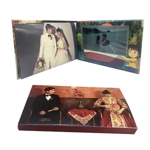 Caja de invitación de boda, logotipo personalizado, folleto de vídeo de invitación de boda acrílica, novedad